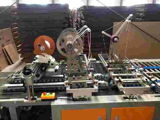 Orange Automatic Box Gluing Machine Corrugated Box 100m/Min One Year Warranty