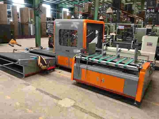 Orange Automatic Box Gluing Machine Corrugated Box 100m/Min One Year Warranty